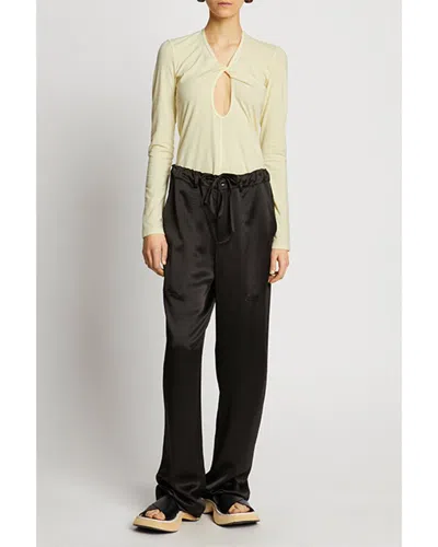 Proenza Schouler White Label Jersey Keyhole Top In Yellow