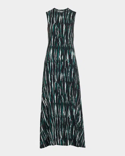 Proenza Schouler White Label Jordyn Sleeveless Abstract-print Jersey Maxi Dress In Animal Print