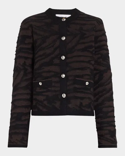 PROENZA SCHOULER WHITE LABEL JOSEPHINE BRUSHED KNIT JACKET