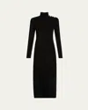 Proenza Schouler White Label Jude Knit Chenille Midi Dress In Black