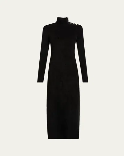 PROENZA SCHOULER WHITE LABEL JUDE CHENILLE TURTLENECK MAXI DRESS