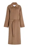 Proenza Schouler White Label Juliette Brushed Wool-blend Coat In Brown