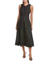 Proenza Schouler White Label Juno Broderie Anglaise A-line Midi Dress In Black