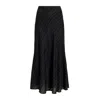 Proenza Schouler White Label Mens Black Chalk Kaia Striped Woven Midi Skirt