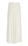 Proenza Schouler White Label Kaia Skirt In Woven Stripe Flou In Neutral