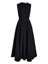 Proenza Schouler White Label Kailey Stretch Poplin Maxi Dress In Black
