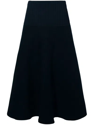 Proenza Schouler White Label Katalina Midi Skirt In Black