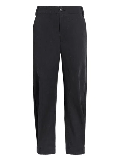 Proenza Schouler White Label Kay Button-fastening Cuffed Trousers In Blue