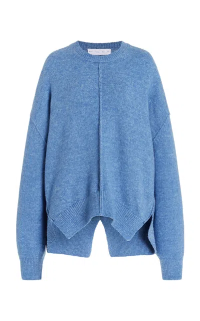 Proenza Schouler White Label Kellen Knit Wool-blend Sweater In Blue