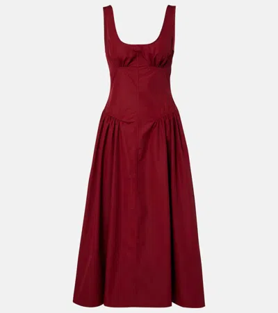 Proenza Schouler White Label Kendall Midi Dress In Burgundy