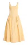 Proenza Schouler White Label Kendall Tech-cotton Dress In Neutral