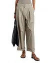 Proenza Schouler White Label Kyle Pleated Ankle Pants In Granite