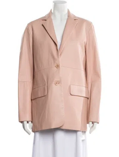 Pre-owned Proenza Schouler White Label Lamb Leather Blazer In Pink