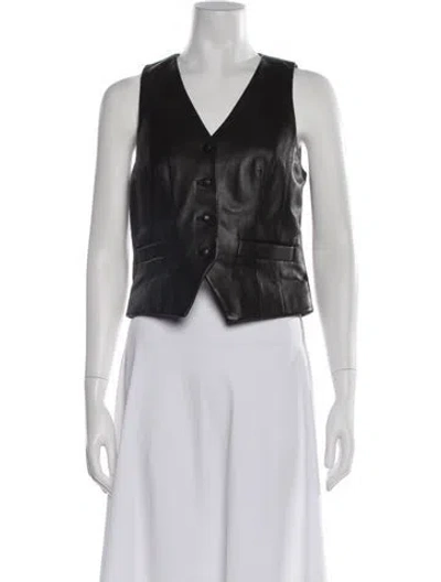 Pre-owned Proenza Schouler White Label Lamb Leather Vest In White