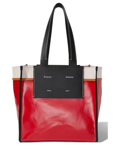Proenza Schouler White Label Large Morris Coated Canvas Tote In Red