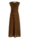 Proenza Schouler White Label Laura Midi Dress In Brown