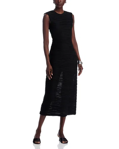 Proenza Schouler White Label Laura Textured Dress In Black