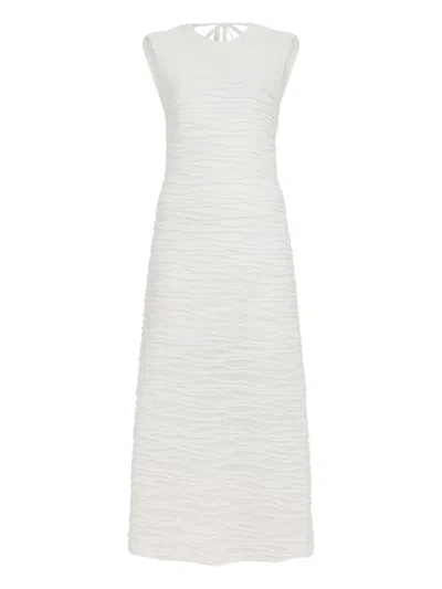 Proenza Schouler White Label Laura Textured Sleeveless Midi Dress In White