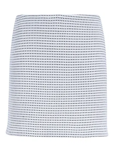 Proenza Schouler White Label Lawson Tweed-pattern Mini Skirt In Burgundy