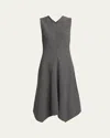 Proenza Schouler White Label Layla Sleeveless Stretch Tailoring Midi Dress In Black/white Check