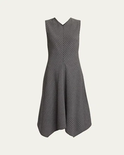 Proenza Schouler White Label Layla Sleeveless Stretch Tailoring Midi Dress In Black/white Check