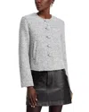 Proenza Schouler White Label Lea Boucle Jacket In Coal/black