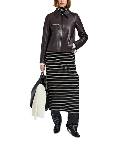 Proenza Schouler White Label Leather Annabel Jacket In Brown