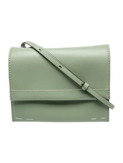 Pre-owned Proenza Schouler White Label Leather Crossbody Bag In Green