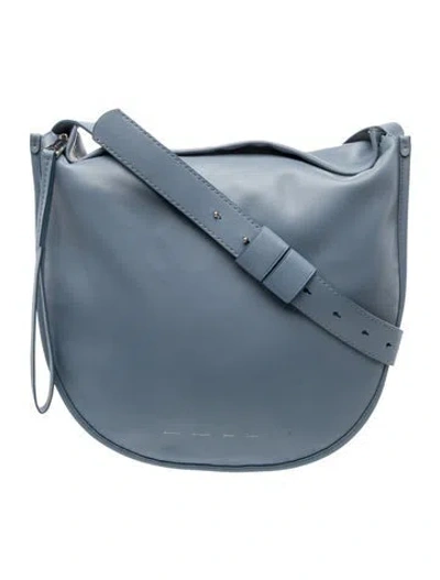 Pre-owned Proenza Schouler White Label Leather Shoulder Bag In Gray