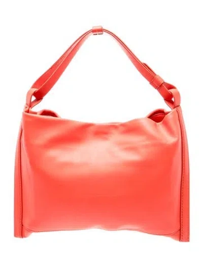 Pre-owned Proenza Schouler White Label Leather Shoulder Bag In Red