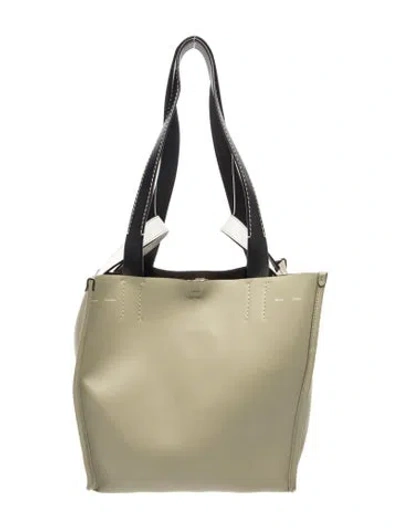 Pre-owned Proenza Schouler White Label Leather Tote In Green