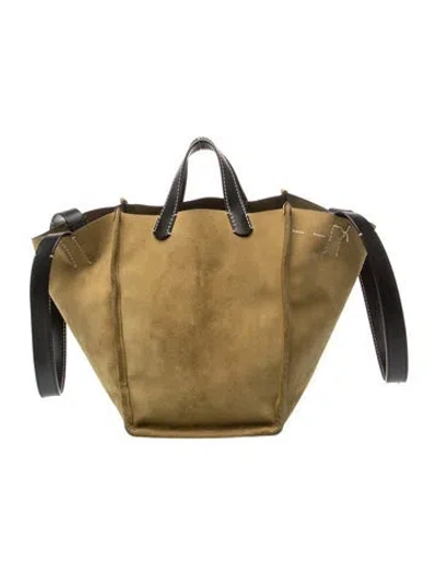Pre-owned Proenza Schouler White Label Leather Tote In Green
