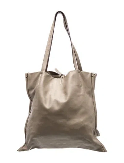 Pre-owned Proenza Schouler White Label Leather Tote In Neutrals