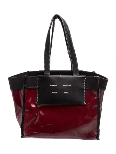 Pre-owned Proenza Schouler White Label Leather Tote In Red