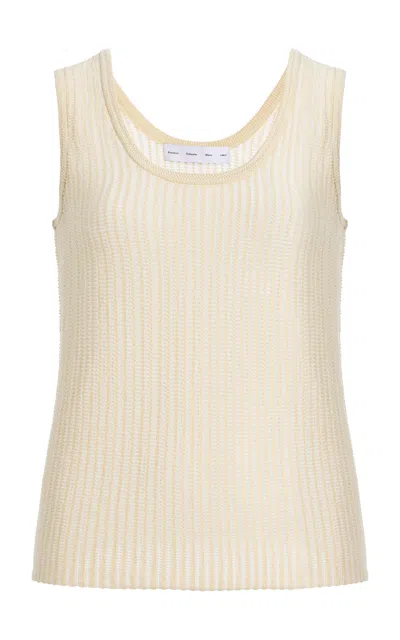 Proenza Schouler White Label Lennox Cotton Tank Top In Yellow
