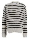 Proenza Schouler White Label Leonie Striped Wool Sweater In Gray