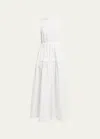 Proenza Schouler White Label Libby Poplin Sleeveless Maxi Dress In Off White