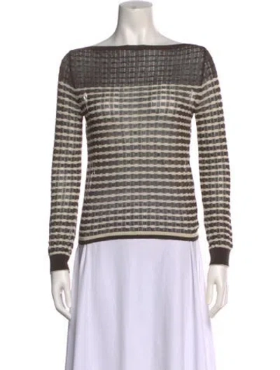 Pre-owned Proenza Schouler White Label Linen Striped Top In White