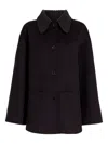 Proenza Schouler White Label Lisa Knitted-collar Coat In Brown