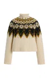 Proenza Schouler White Label Lizzy Fair Isle Linen-blend Sweater In Multi