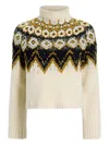 Proenza Schouler White Label Lizzy Sweater In Textured Fair Isle Cream Multi In Neutral
