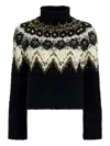 Proenza Schouler White Label Lizzy Fairisle-pattern Turtleneck Sweater In Black