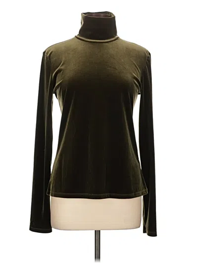 Pre-owned Proenza Schouler White Label Long Sleeve Top Green Turtleneck Tops