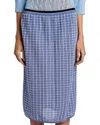 Proenza Schouler White Label Lori Plaid Knit Skirt In Blue