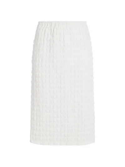 Proenza Schouler White Label Lori Textured Midi Skirt In White