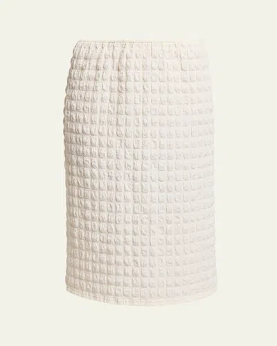 Proenza Schouler White Label Lori Textured Midi Skirt In White