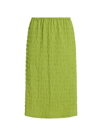 Proenza Schouler White Label Lori Textured Skirt In Green