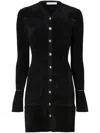 Proenza Schouler White Label Lucille Chenille Cardigan In Black In Black