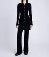 Proenza Schouler White Label Lucille Chenille Cardigan In Black In Black