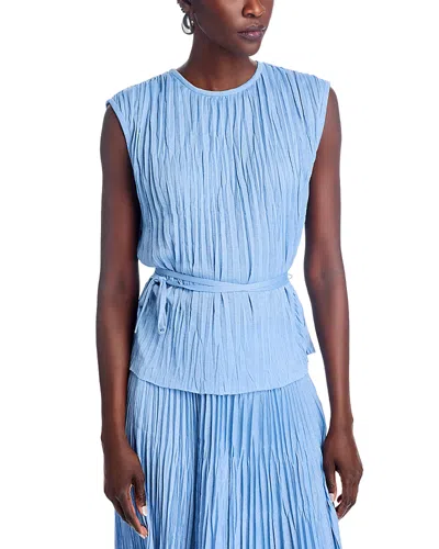 Proenza Schouler White Label Lyra Pleated Top In Pool